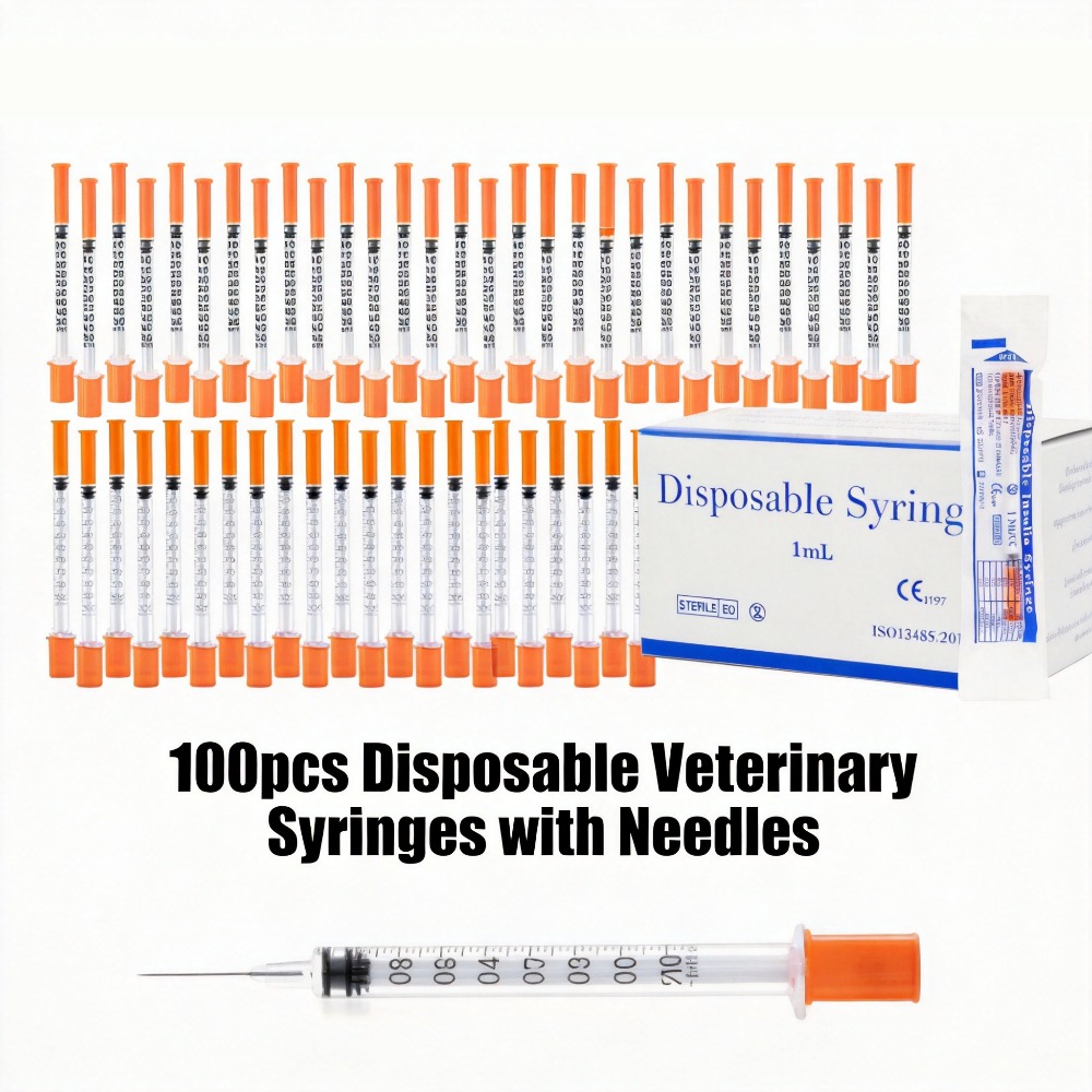 Pet Supplies For Dogs - 100pcs Disposable Syringe1ml 0.5ml 30G 31G
