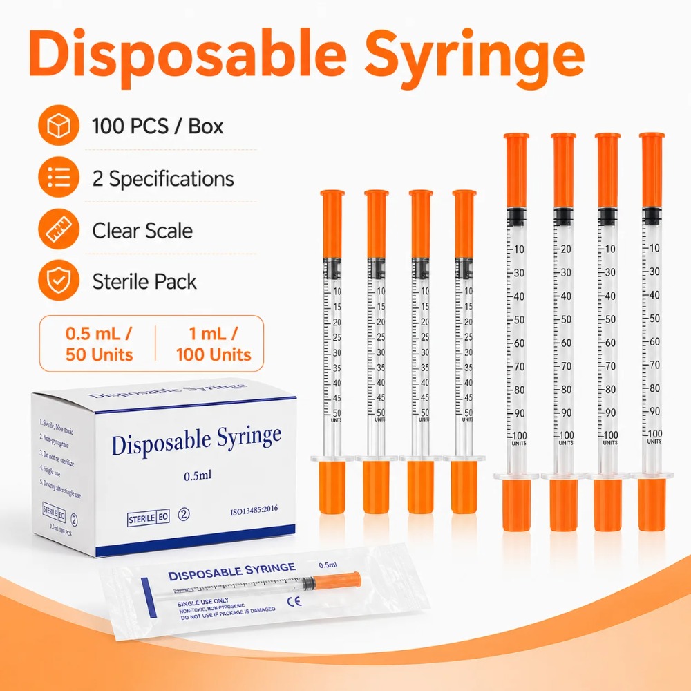 100pcs Disposable Syringe1ml 0 - огляд і ціна Pet Supplies For Dogs