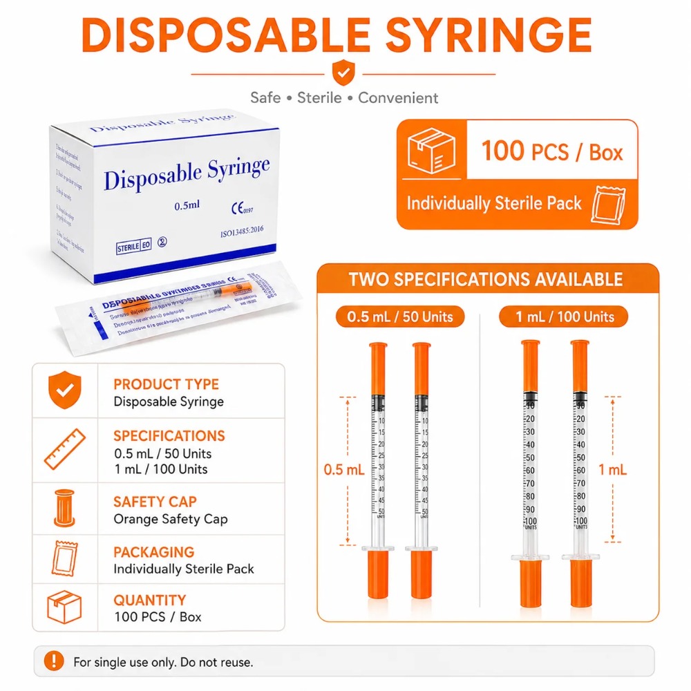 100pcs Disposable Syringe1ml 0 - огляд і ціна Pet Supplies For Dogs